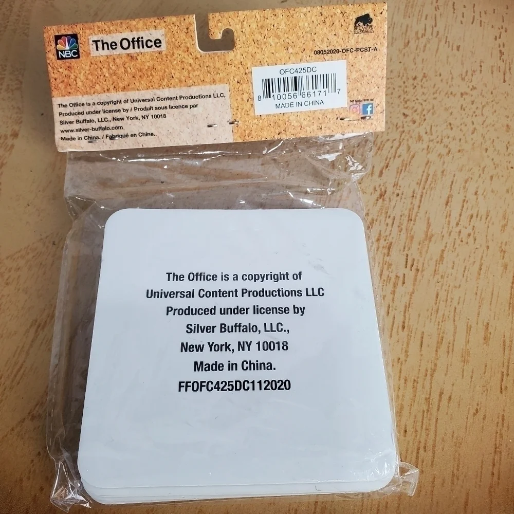 New Silver Buffalo The Office I Am Dead Inside Michael Scott Coaster Set of 6